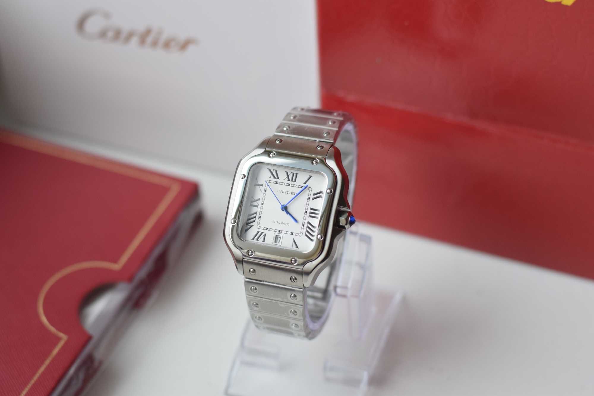 Часы Cartier Santos Silver-White