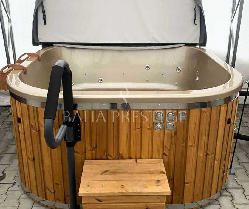 Balia ogrodowa AKRYLOWA z piecem zewnętrznym dostępna od ręki!