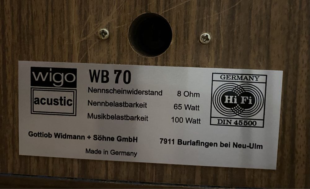 Четырехполосная акустика WIGO WB-70 /Германия/
