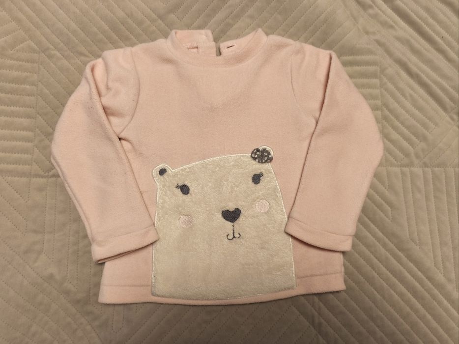Bluza polarowa z misiem, rozmiar 104