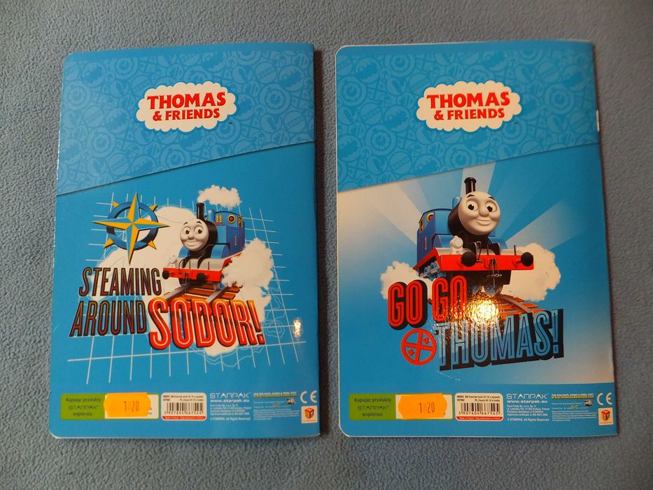 Zestaw trzech zeszytów THOMAS & FRIENDS A5/16K miękka okładka kratka