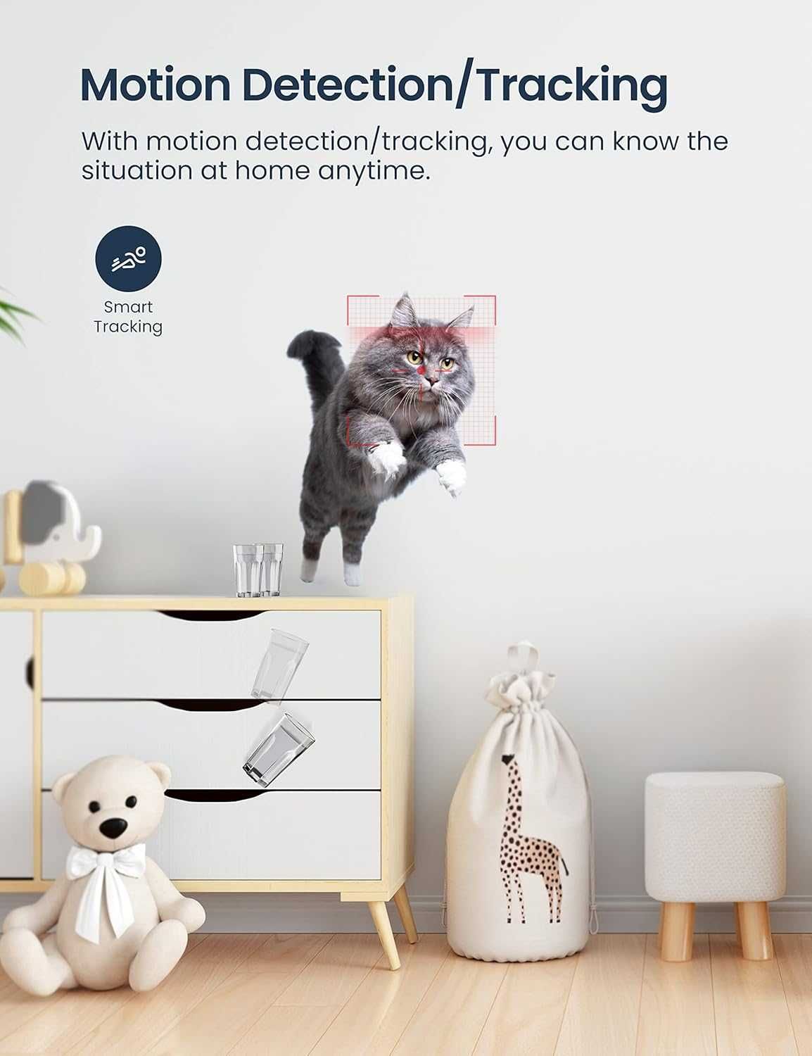 Gncc P1 Wewnętrzna Kamera Bezpieczeństwa Z Noktowizorem 2.4g Wifi 360