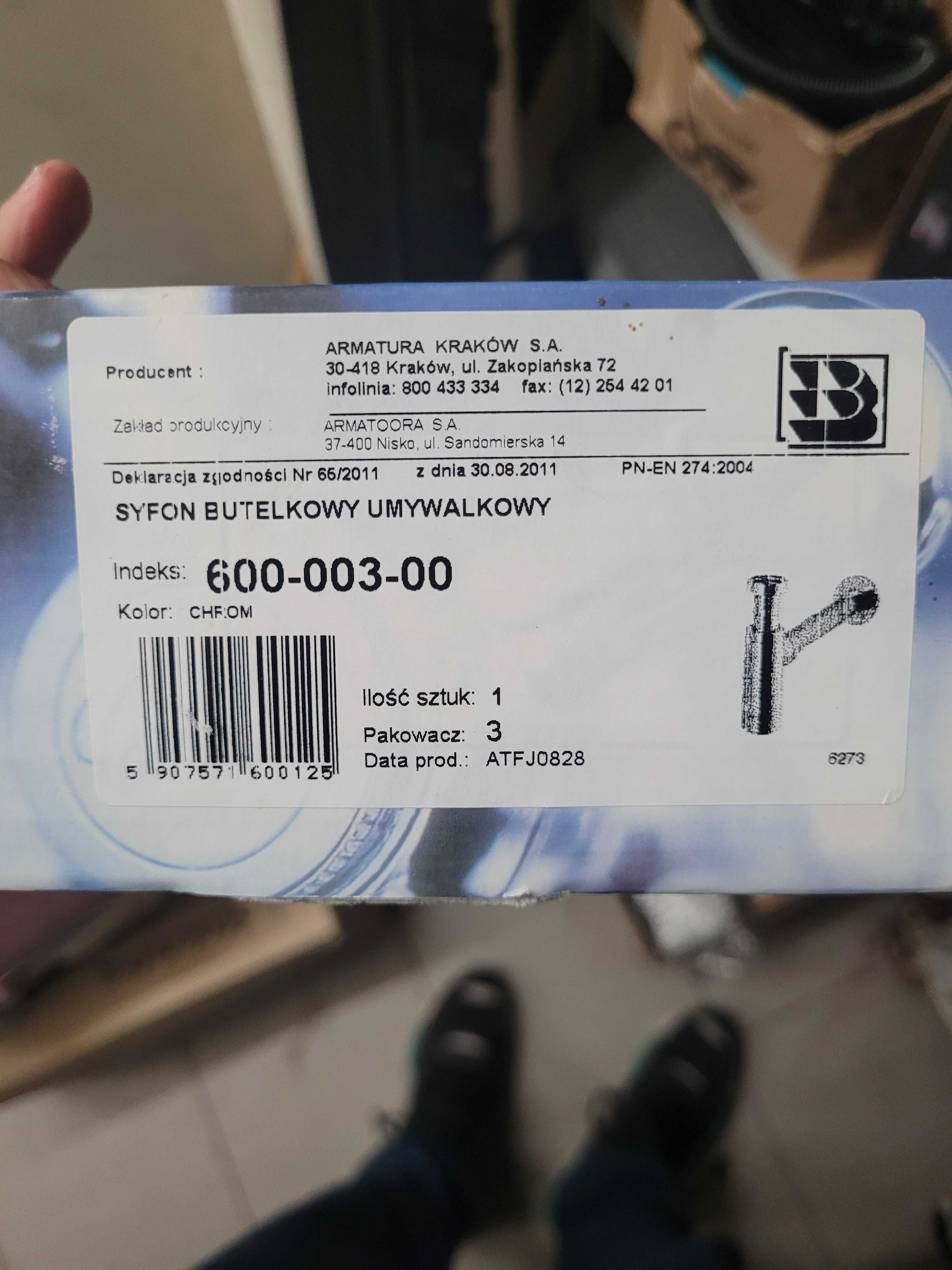 Syfony umywalkowe  butelkowe KFA Armatura NOWE - 5 sztuk