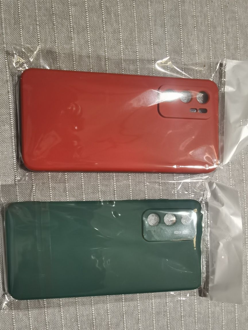 Etui do Huawei p40. Wine Red i zielone. Nowe, silikonowe z mikrofibra.