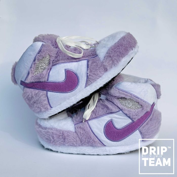 Kapcie Pluszowe Nike Jordan Fioletowe - r. 35-45