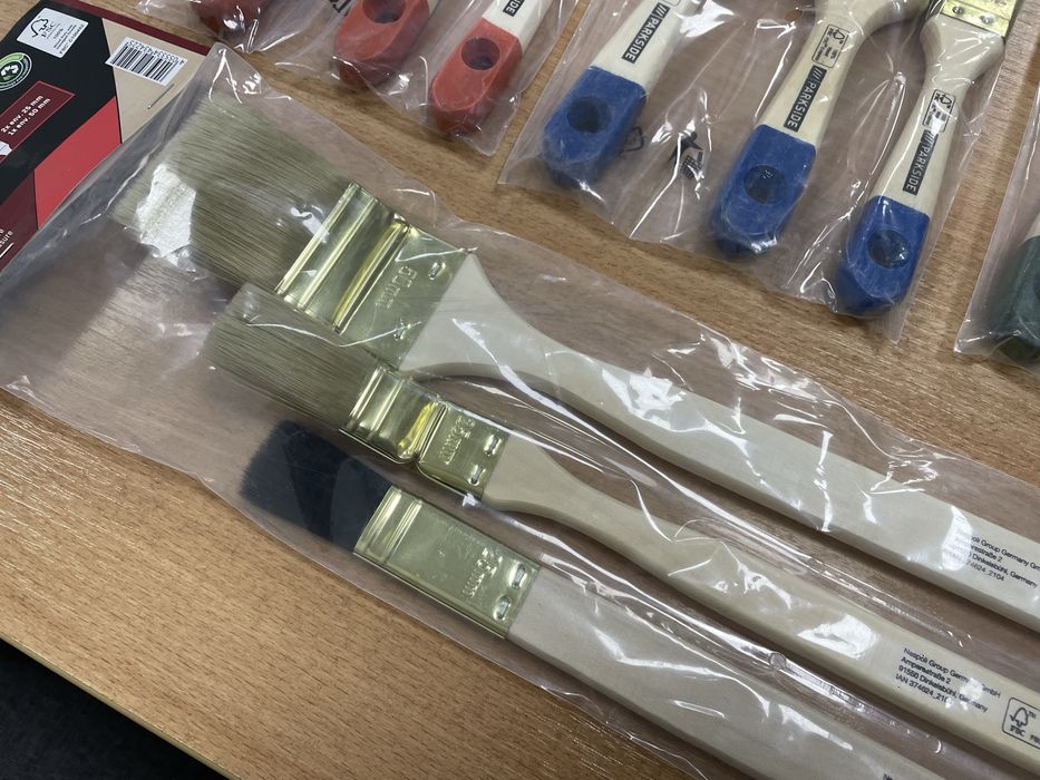 Набір малярних пензлів 3шт звичайні/радіаторні (ціни та інфа в описі)