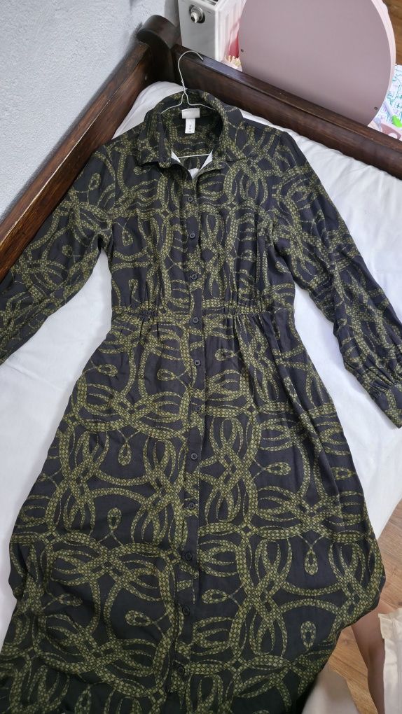 Czarna sukienka maxi midi zielona sukienka h&m szmizjerka we wzory