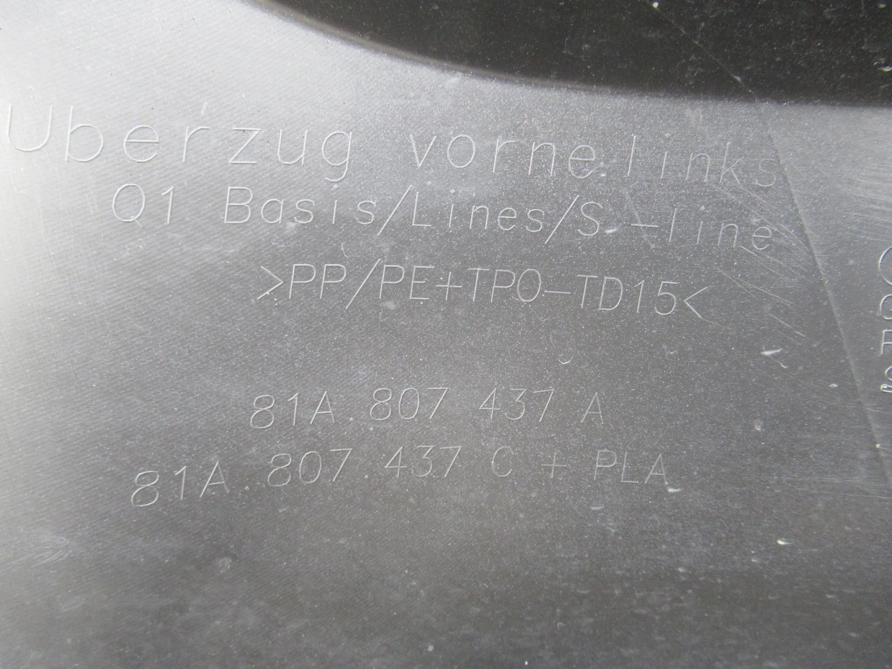 ZDERZAK PRZEDNI PRZÓD AUDI Q2 S-LINE 81A 81A807438A 81A807437A 81A807233B 2016-2020