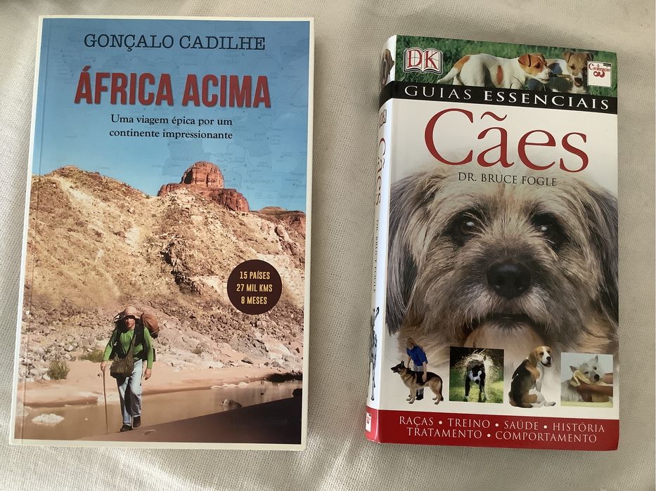 Livro África Acima e Guia essencial de cães