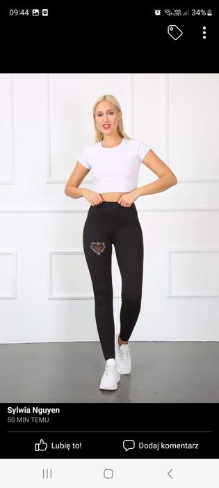 Leginsy prążki rozmiar s