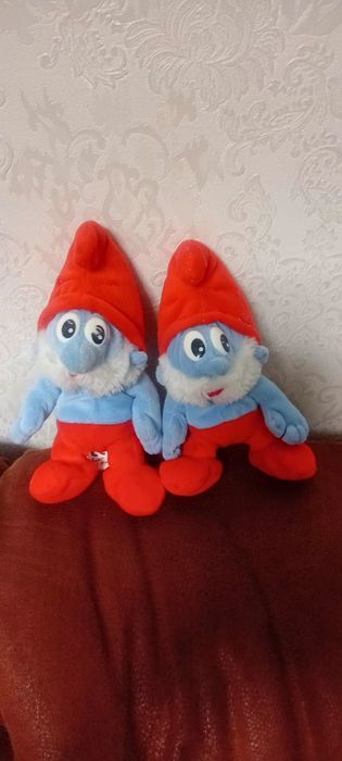 папа смурф 2шт! мягкая игрушка