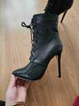 Czarne botki obcas szpilki nowe 38 eleganckie stylowe okazja girlboss