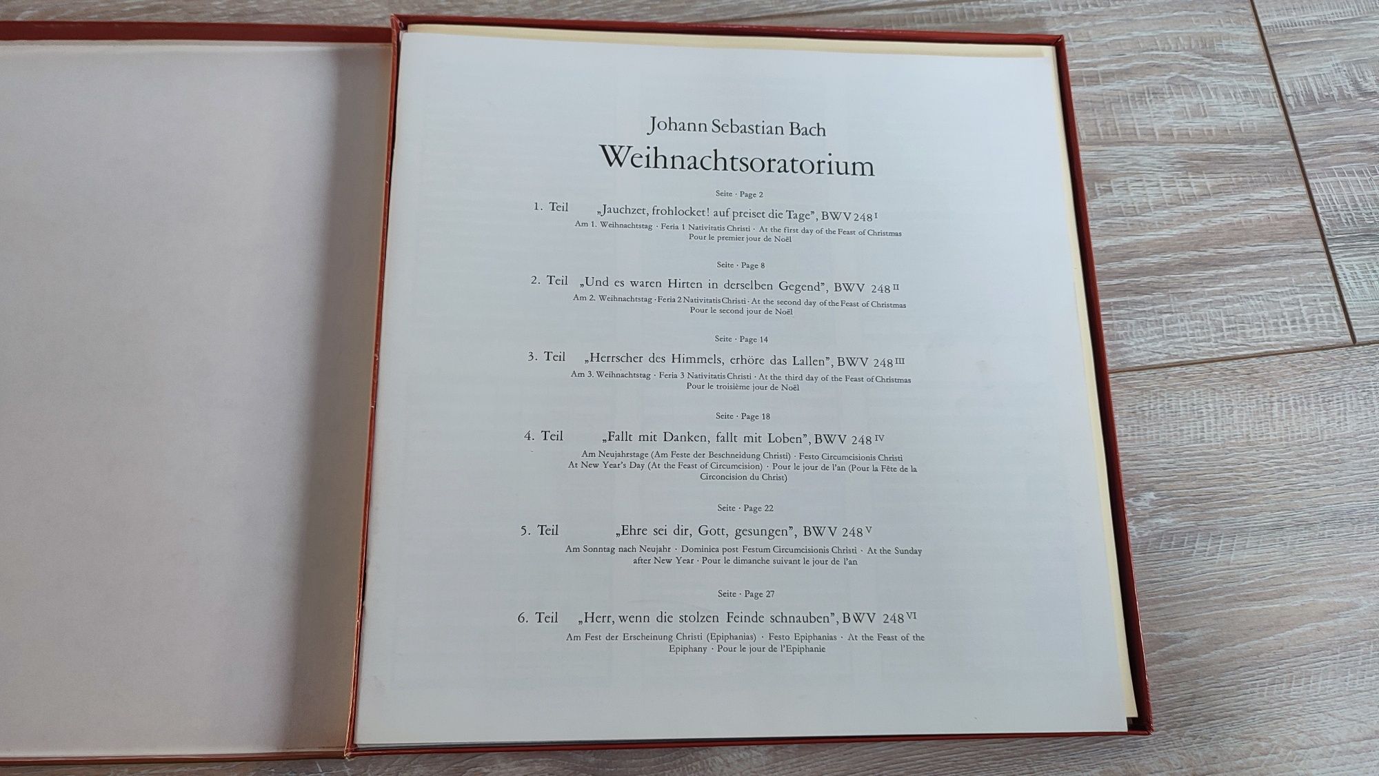 Jan Sebastian Bach Oratorium Bożonarodzeniowe 3 płyty winylowe