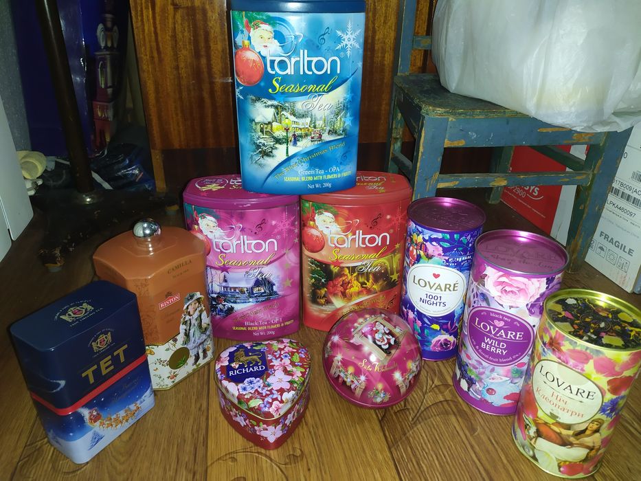 Коробки под чай жестяные