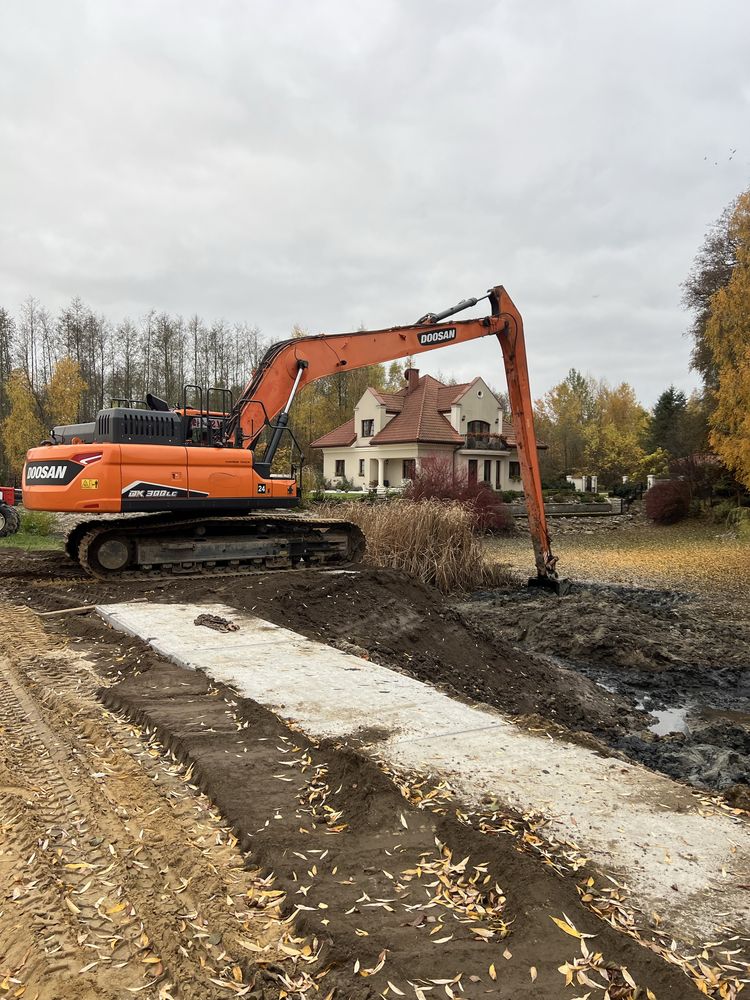 Roboty prace ziemne koparka wywrotka transport usługi ziemne fundament
