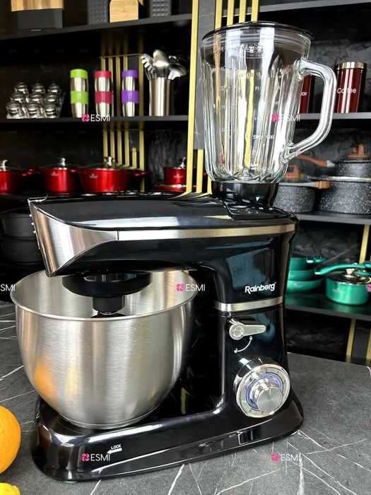НЕМЕЦКИЙ Кухонный комбайн Rainberg RB-8080 3в1 /5.5 л/ 4200 Вт ЧЕРНЫЙ