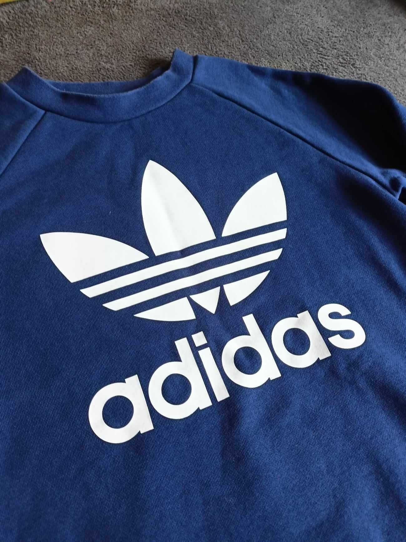 Damska bluza wkładana przez głowę Adidas - granatowa, rozmiar S