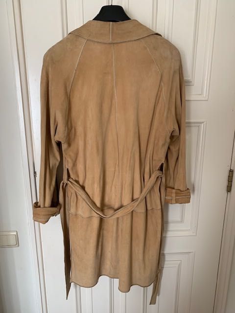 casaco em pele camel