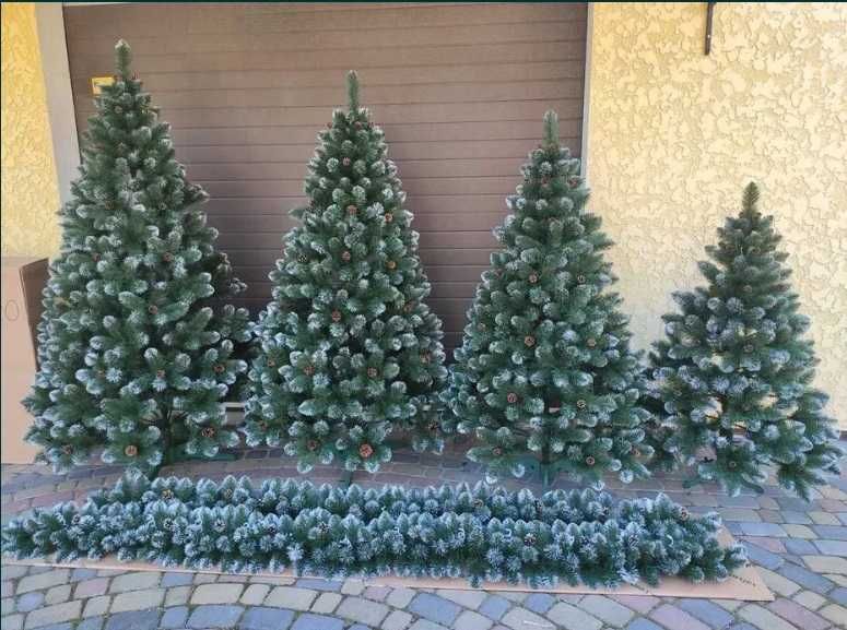 Искусственная елка с шишками зеленая, ель, елочка новогодняя.Дроп