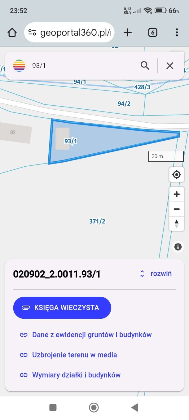 Sprzedam działkę budowlaną o powierzchni 937 M2 w miejscowości Krzywaa
