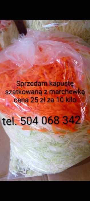 Sprzedam kapustę szatkowaną z marchewką