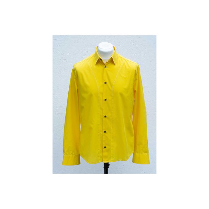 H&M sportowa koszula roz L żywy żółty slim fit
