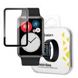 Szkło Hybrydowe Do Huawei Watch Fit Czarny