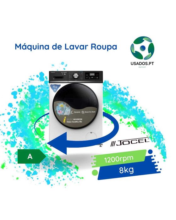 Máquina de Lavar Roupa 8Kg 1200RPM JOCEL