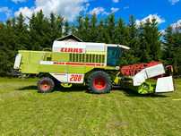 Claas Mega 208 + stół do rzepaku