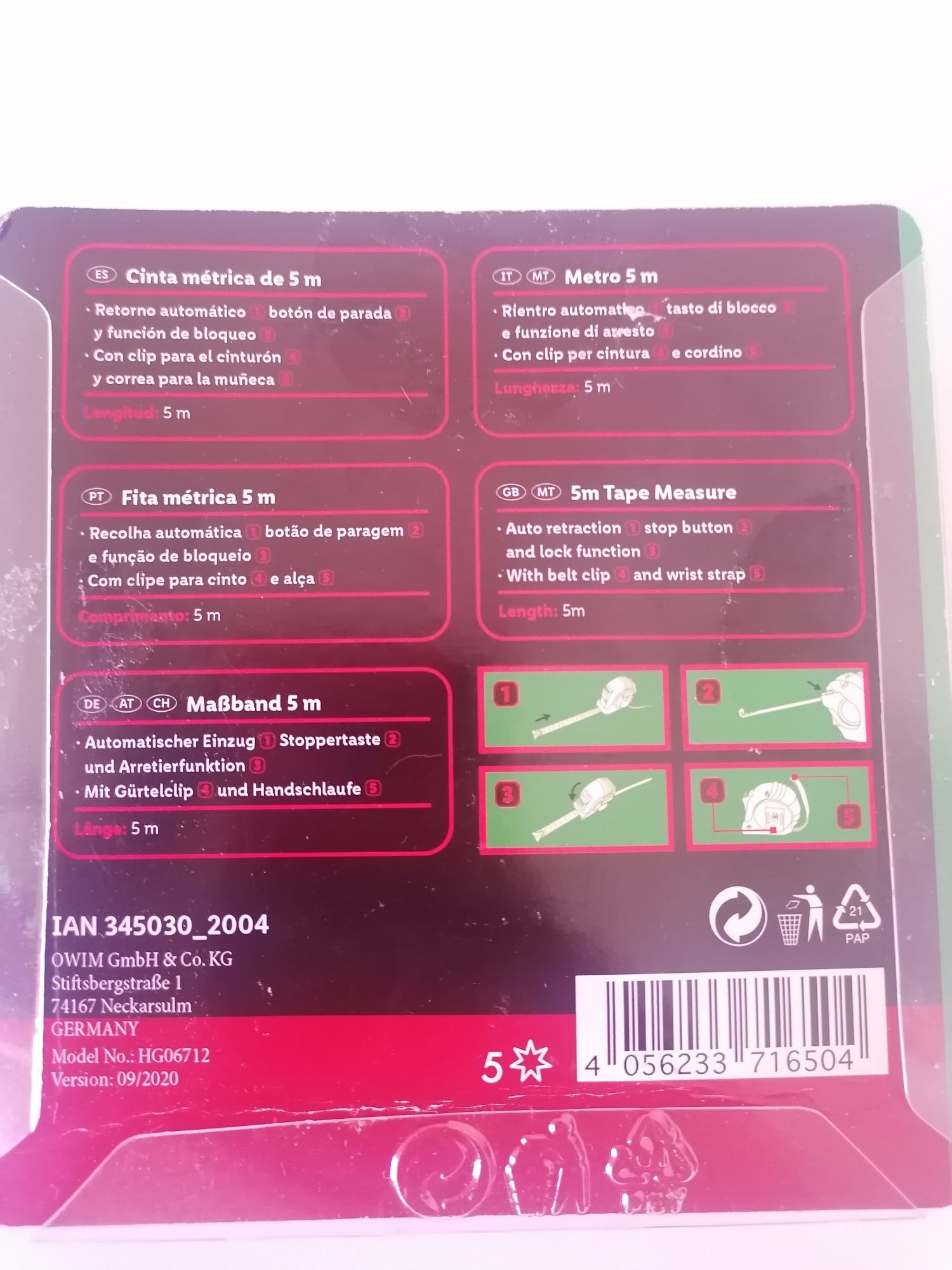 Fita métrica 5m POWERFIX