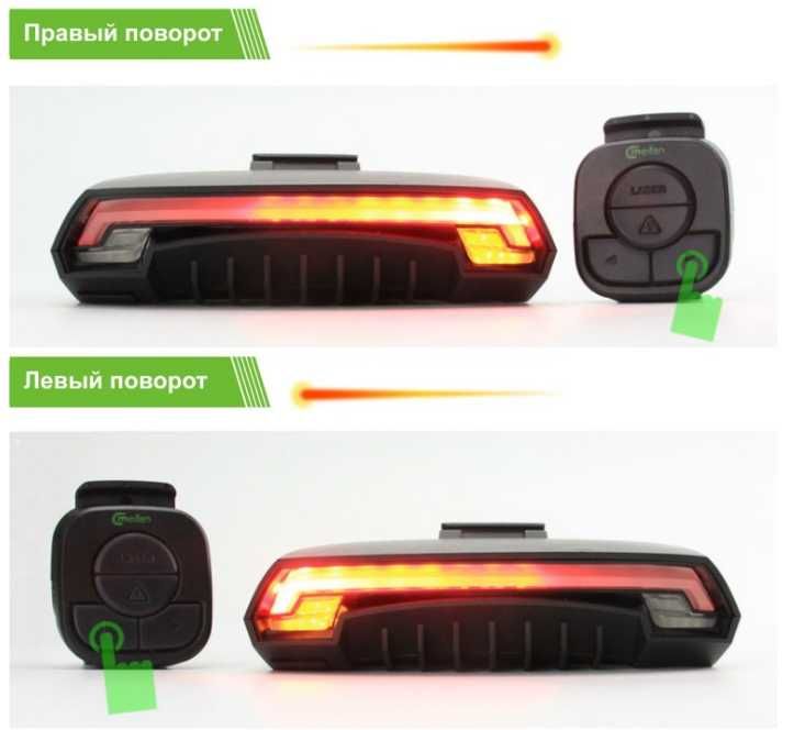 Поворотник указатель вело фонарь велосипедный Meilan X5 габарит USB