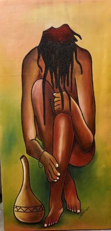 Quadro médio de artista Angolano