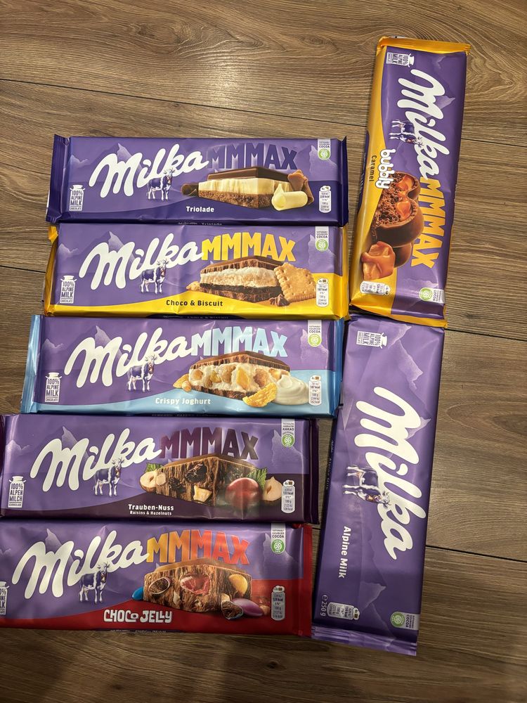 7x Duza czekolada milka mix