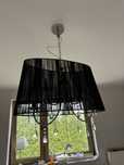 Lampa wiszaca czarna z krysztalkami