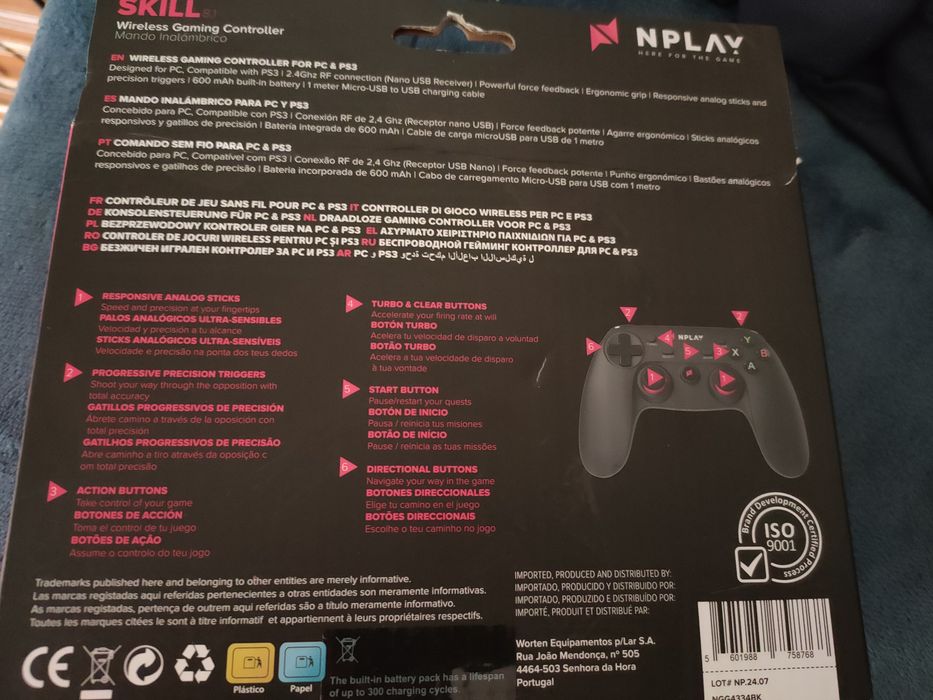 Comando sem fio para PC/Ps3