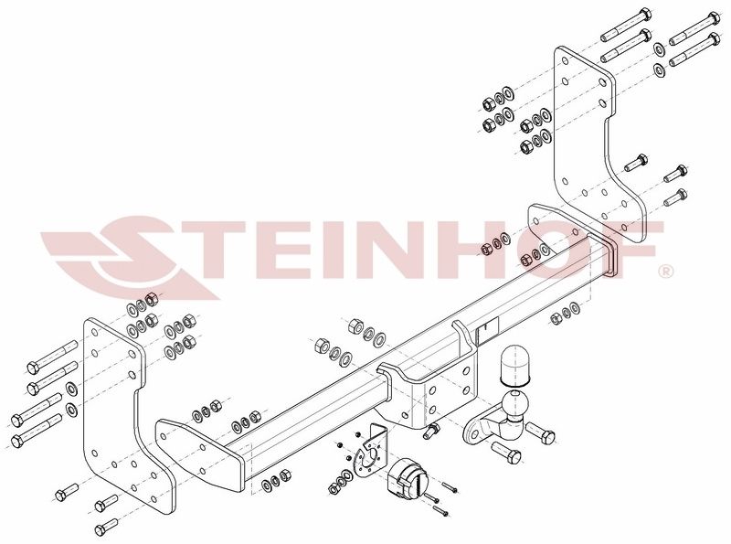 HAK HOLOWNICZY + Moduł 7Pin do Hyundai H350 Skrzynia SWB, LWB 2016