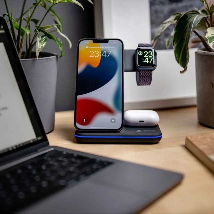 Індукційна зарядка Newell для 3 мобільних пристроїв black (NL3233)