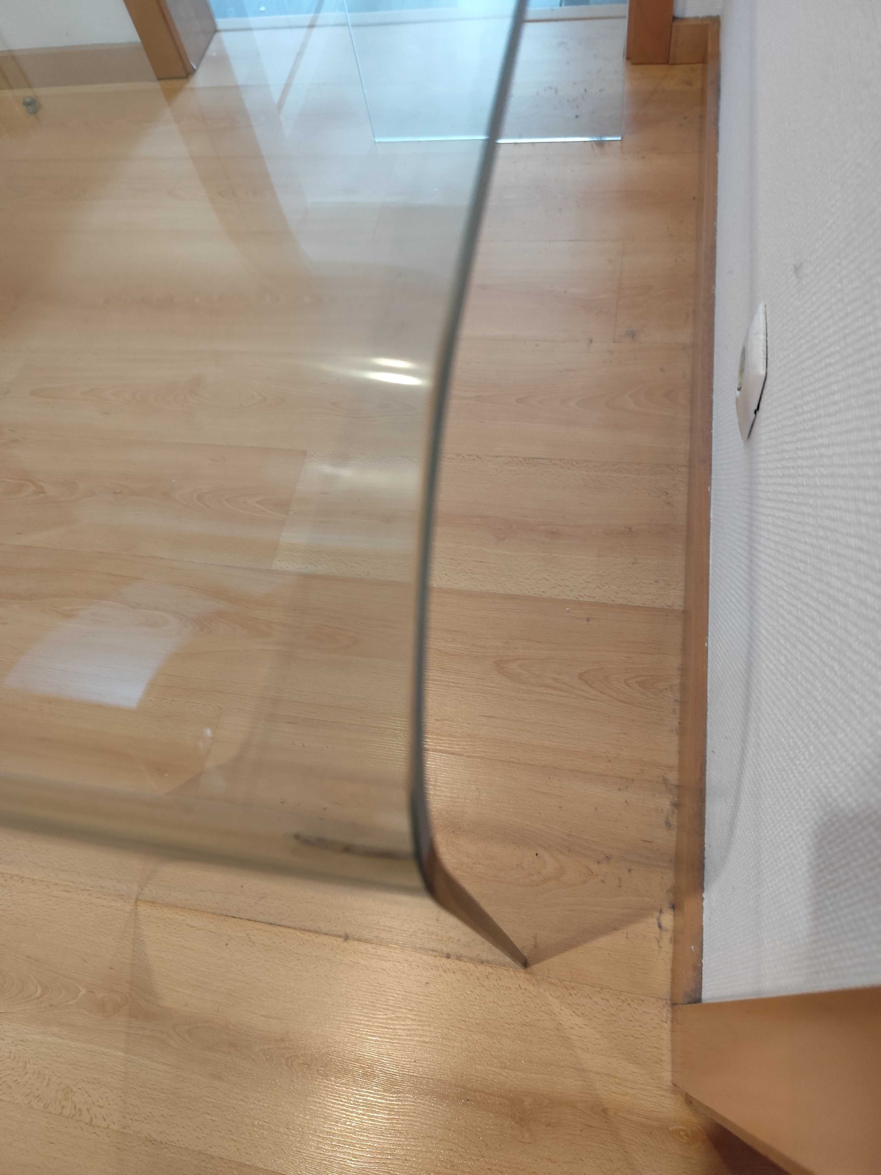 Mesa de apoio em vidro
