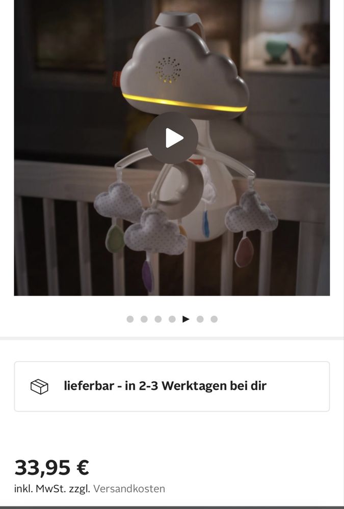 Мобіль у ліжечко fisher price