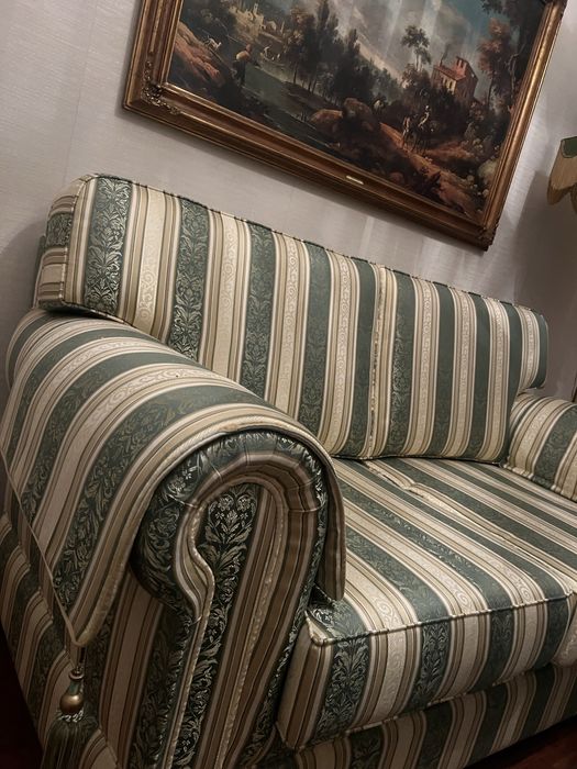 Conjunto sofas com candeeiro vintage