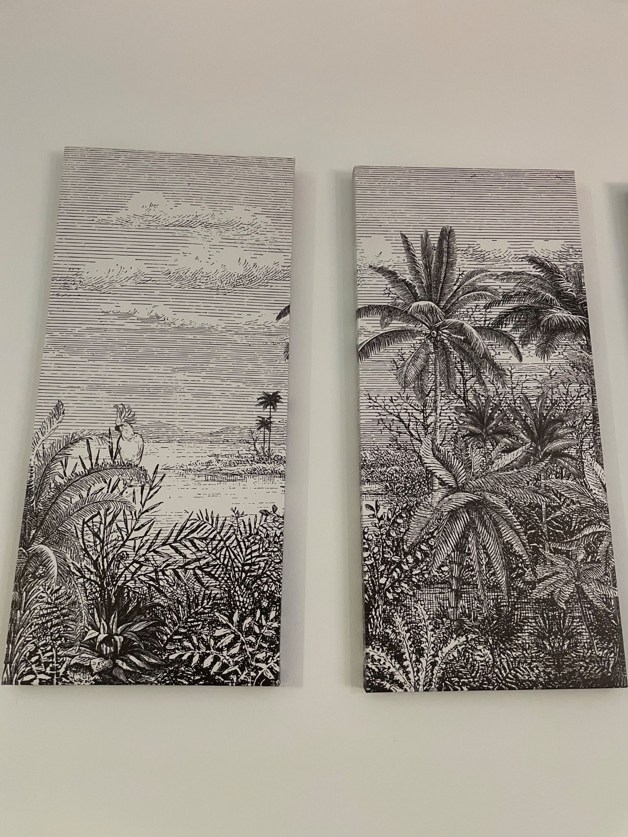 Conjunto de três telas