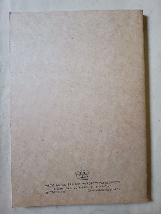 PRL. Stary zeszyt brulion 80 kart lata 70.