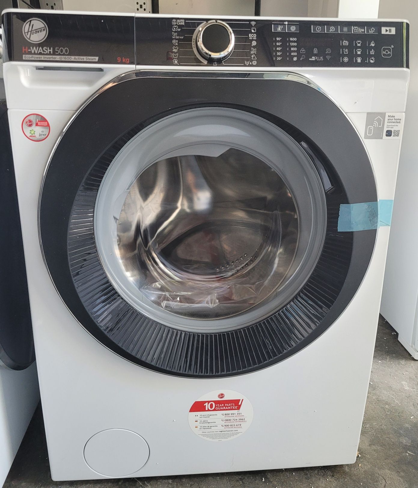 Máquina de lavar roupa hoover 9kg 1600rpm