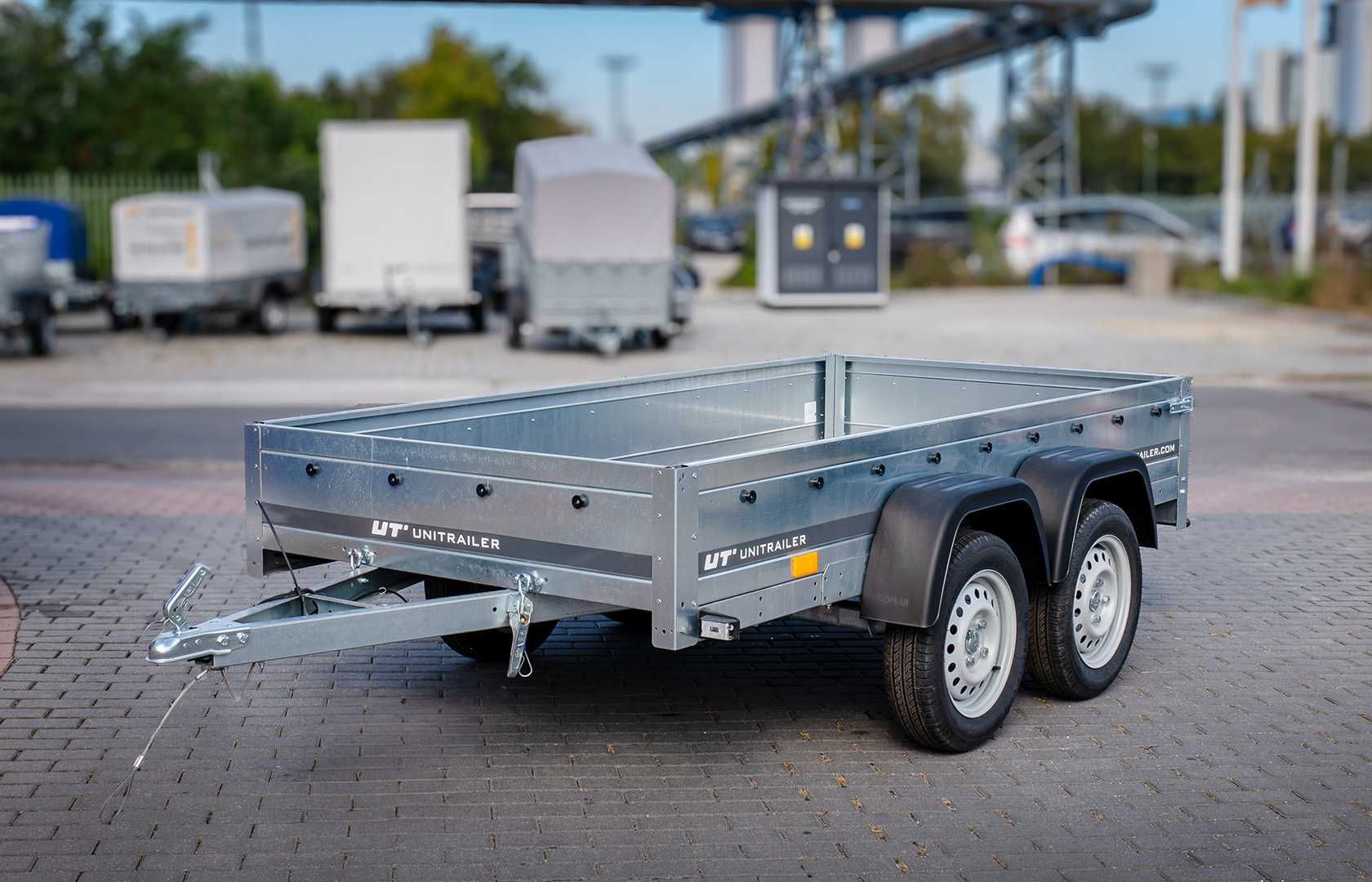 Wynajem przyczepka dwuosiowa 264x125 Unitrailer Garden 264/2 KIPP