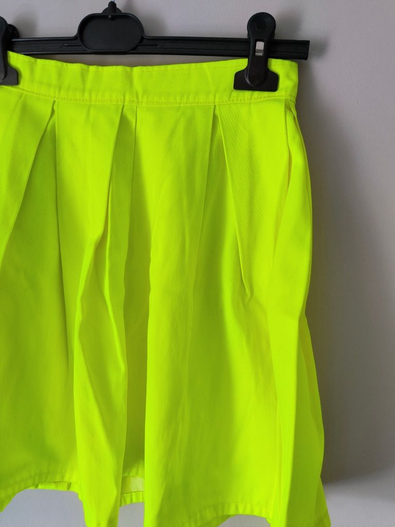 Spódnica rozkloszowana S neonowa neon lato