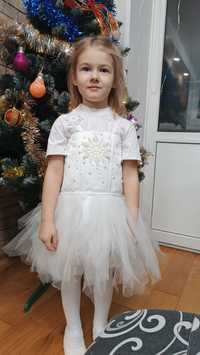 Платье снежинки 110 см