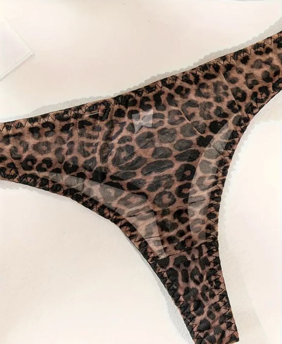 Сексуальний комплект білизни з леопардовим принтом