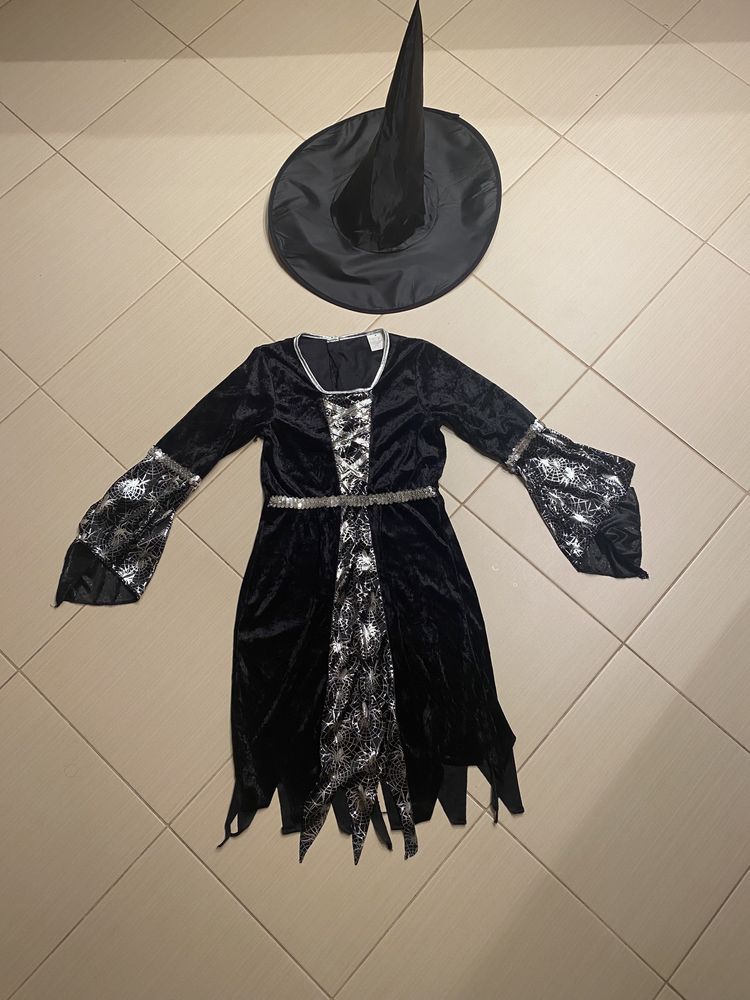 Przebranie strój sukienka wiedzmy czarownicy na bal karnawałowy  122