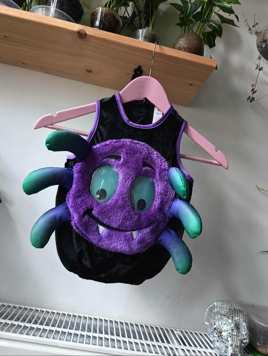 Strój karnawałowy, przebranie halloween, kostium pająka, pająk 74/80