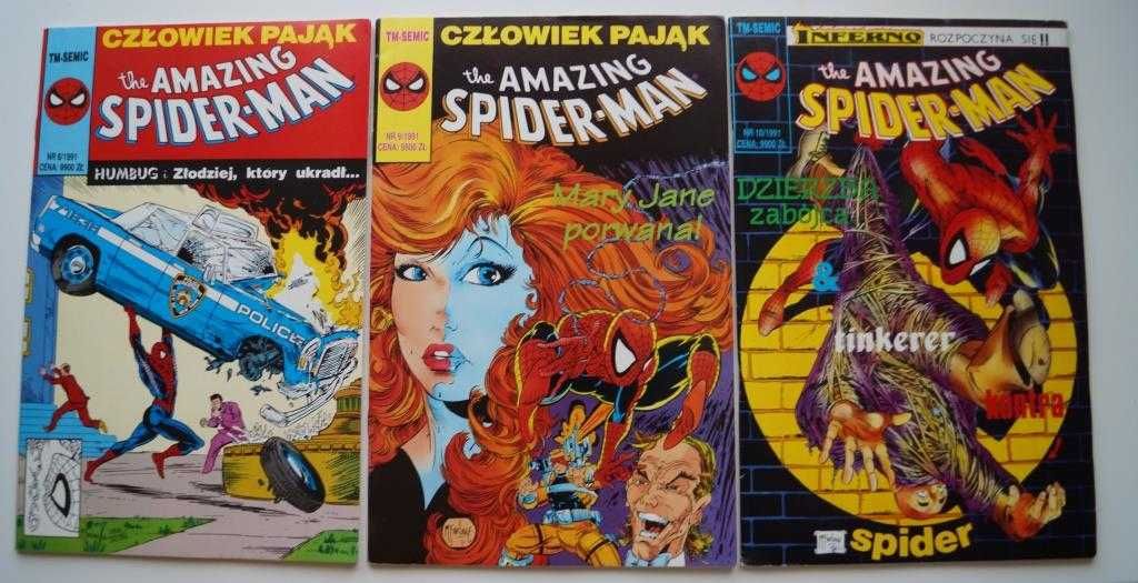 TM SEMIC Spider-Man nry 1-3, 5-12 z roku 1991, stan idealny